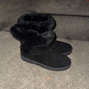 Sonoma Black Fur-Lined Kids Boots